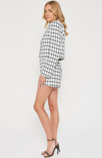 Tinsel Checkered Faux Wool Shorts
