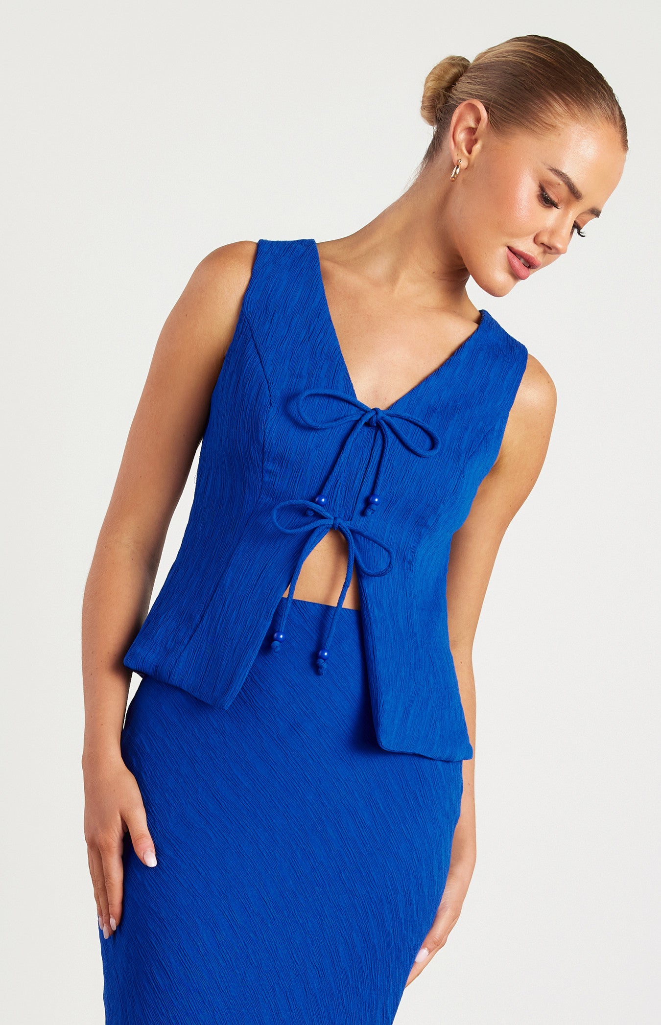 MARLEY VEST AND SKIRT SET