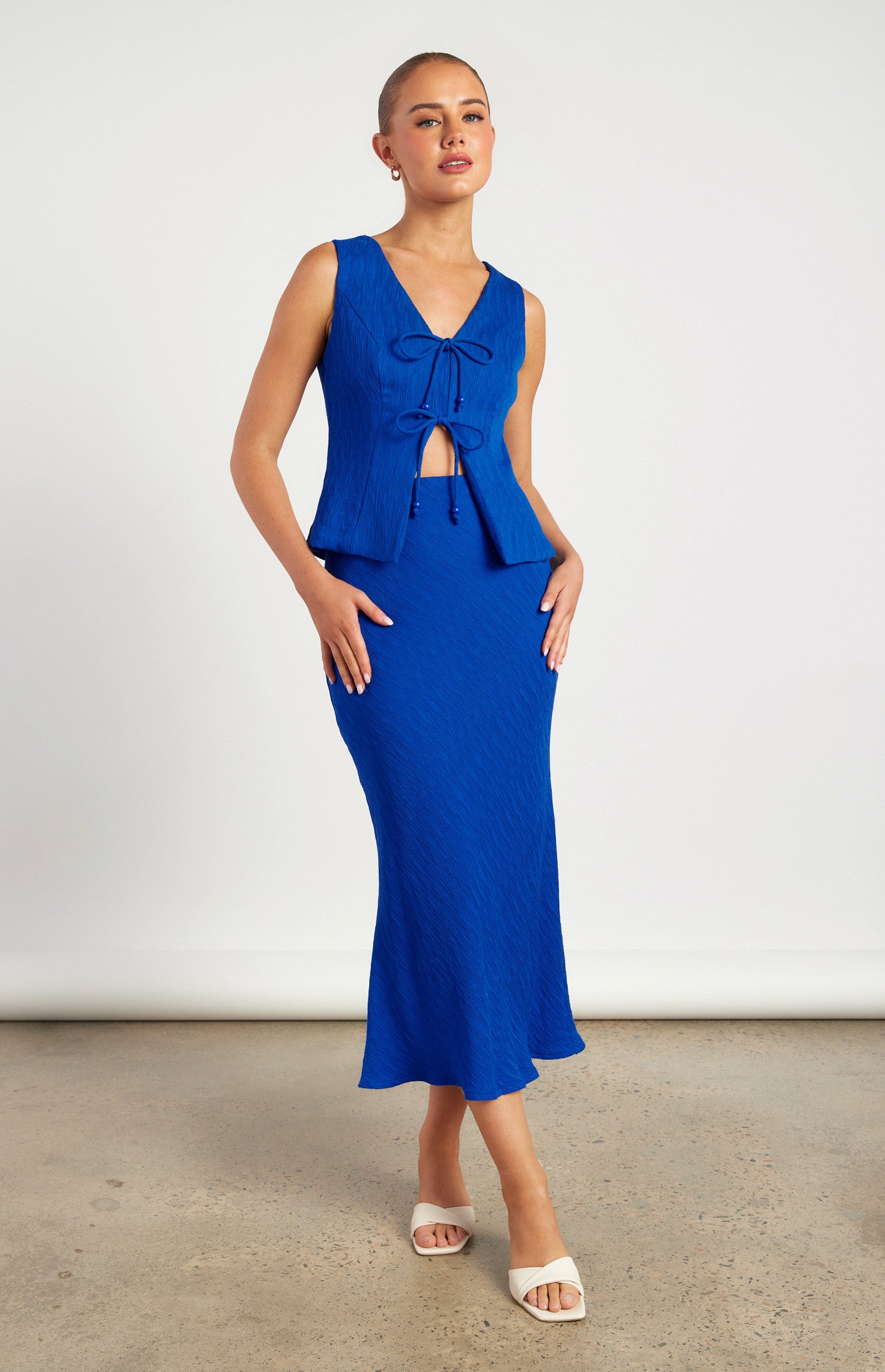 MARLEY VEST AND SKIRT SET