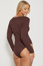 TEXTURED JERSEY BOAT NECKLINE BODYSUIT