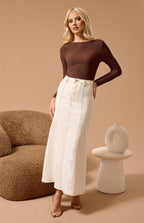 TEXTURED JERSEY BOAT NECKLINE BODYSUIT