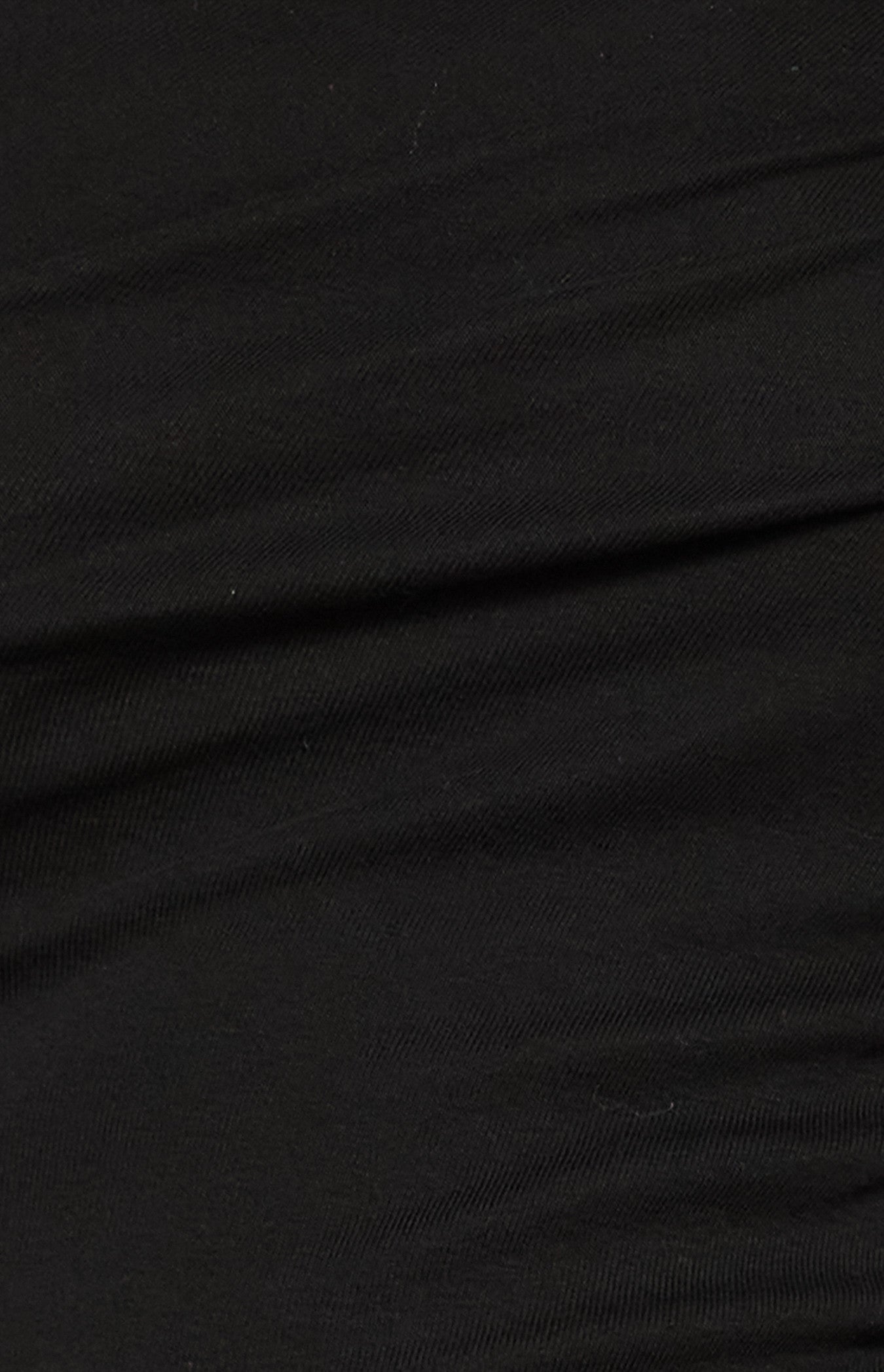 ASYMMETRIC NECKLINE JERSEY RUCHE DETAIL TOP